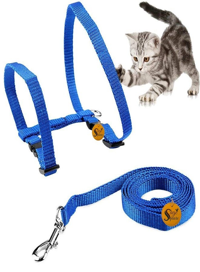 Sage Square Durable & Adjustable Harness with Leash Rope Set for Cat (Blue) - Image 2